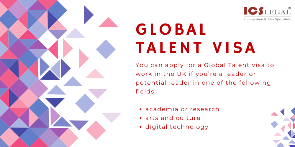 global talent visa, global talent visa uk, list of talents global talent, exceptional talent visa,
