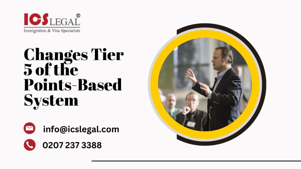 Changes Tier 5 of the Points-Based System