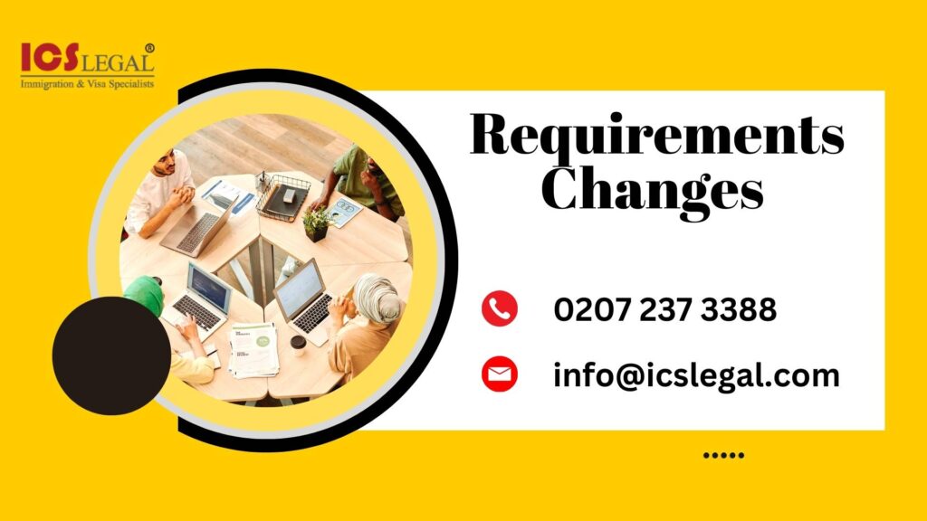 Changes relating to English language requirements for Points base